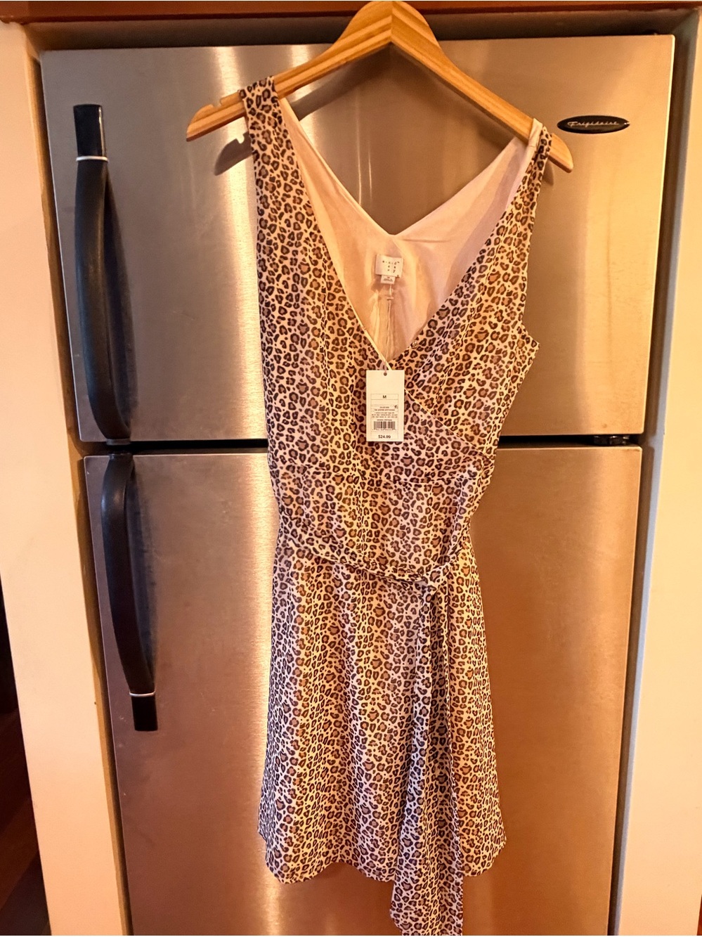 a new day Leopard Print Dress in Cream and Brown